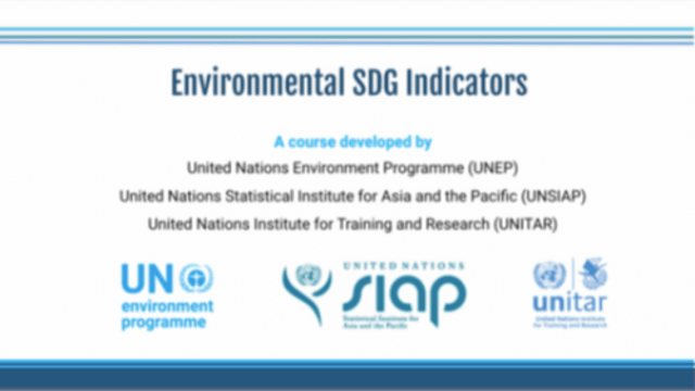 Sign up for the online free course "Environmental SDG indicators" by UNITAR 