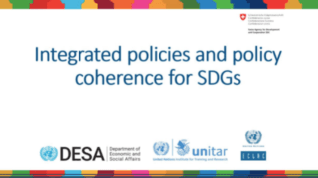 Discover UNITAR online free course Toolikit "Integrated policies and policy coherence for SDGs"